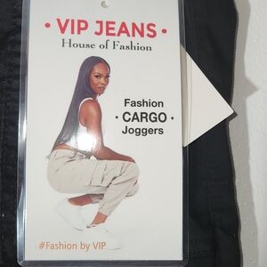 Women's Fashion Cargo VIP Jns Black Jogger Collection Sculpting Stretch Sz 13/31